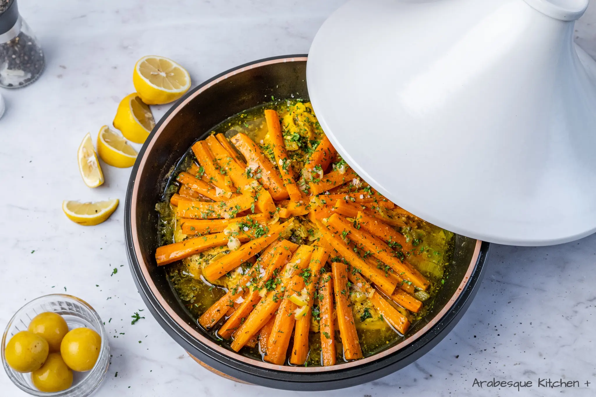 Tajine de carottes et citron confit