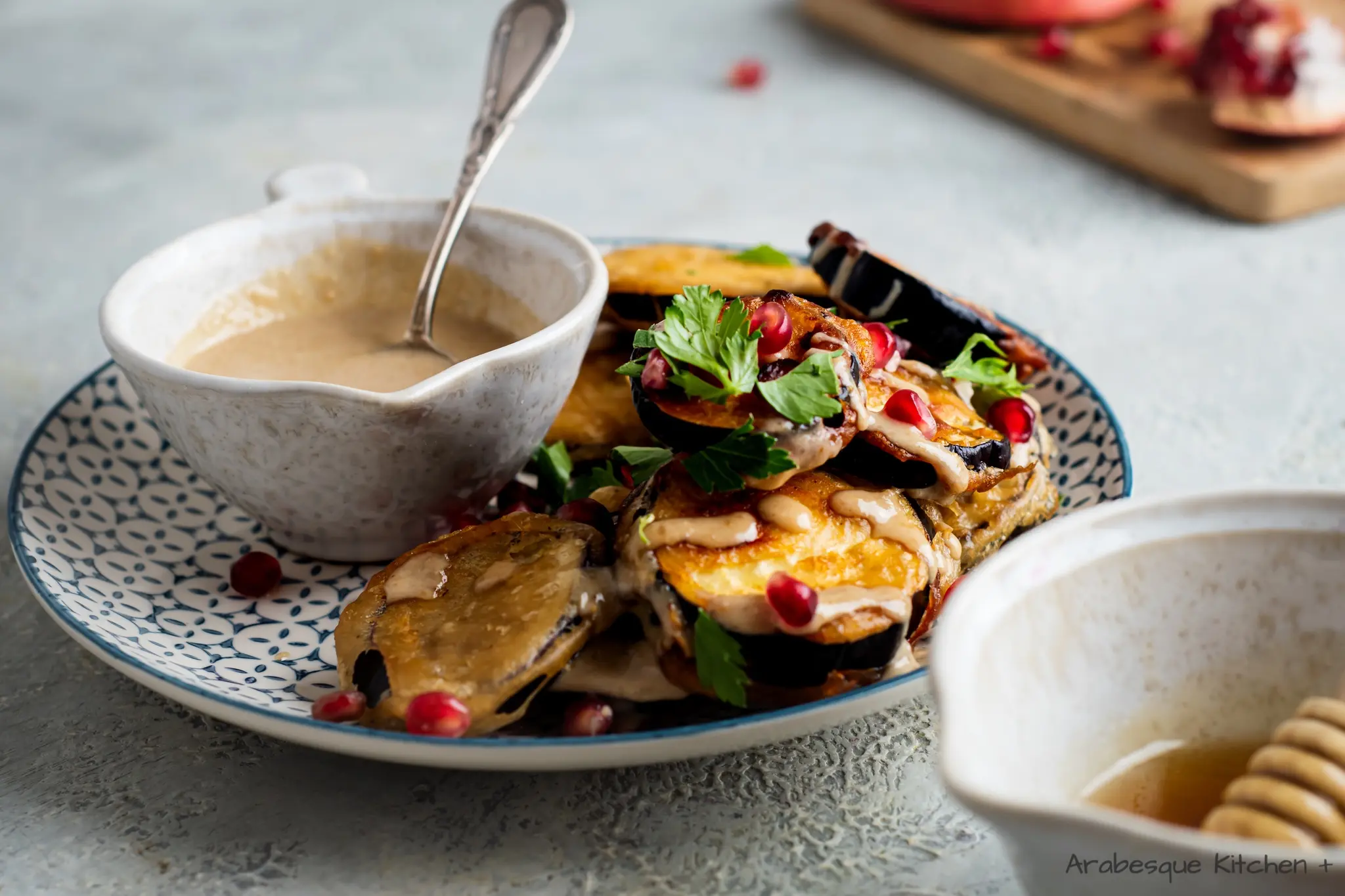 Fried Eggplants with Tahini Recipe - Arabesque kitchen