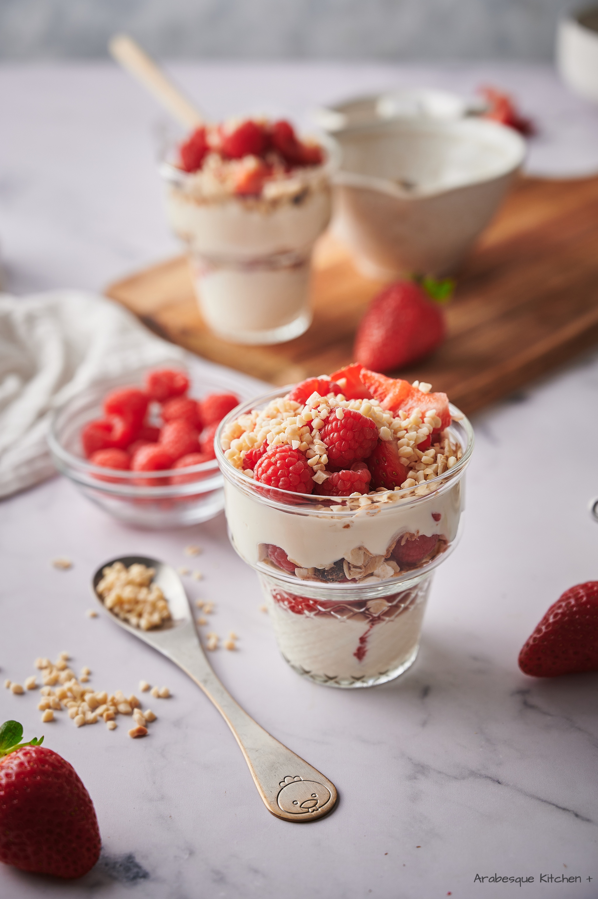 Raspberry Strawberry Parfaits with Sparkling Cider Frosting Recipe